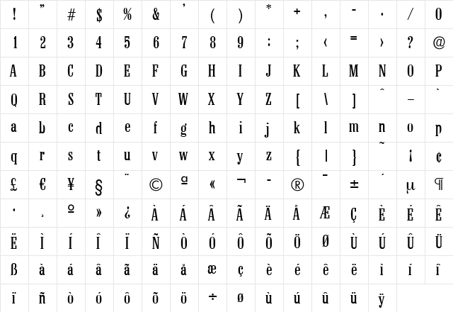 RobertBecker Regular font glyphpreview