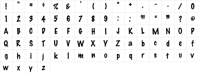 FeltTip Regular font glyphpreview