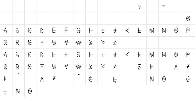 Lifeline Regular font glyphpreview