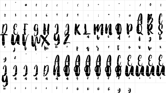 you are stranger Regular font glyphpreview