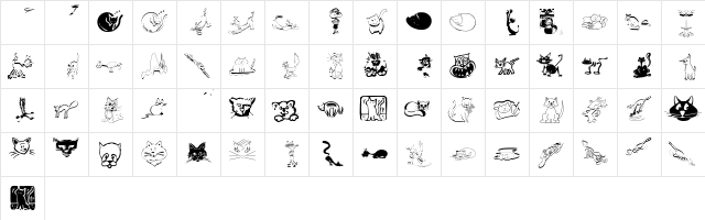 CatsCats Regular font glyphpreview