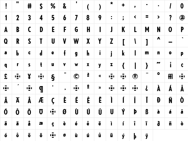 Nobel Bold font glyphpreview