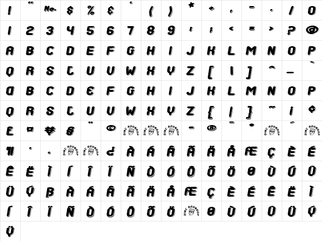 Roundup Regular font glyphpreview