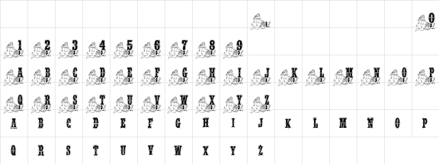 Mermaid Cute Regular font glyphpreview