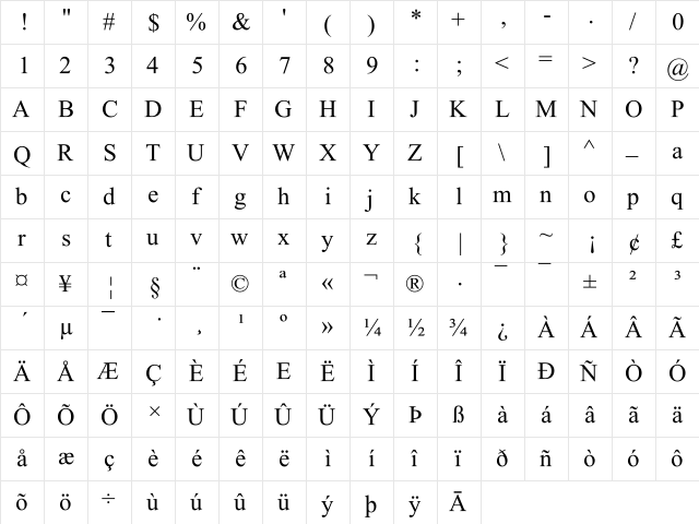 Ekushey Godhuli Normal font glyphpreview