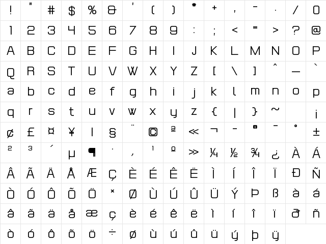POE Headline Regular font glyphpreview
