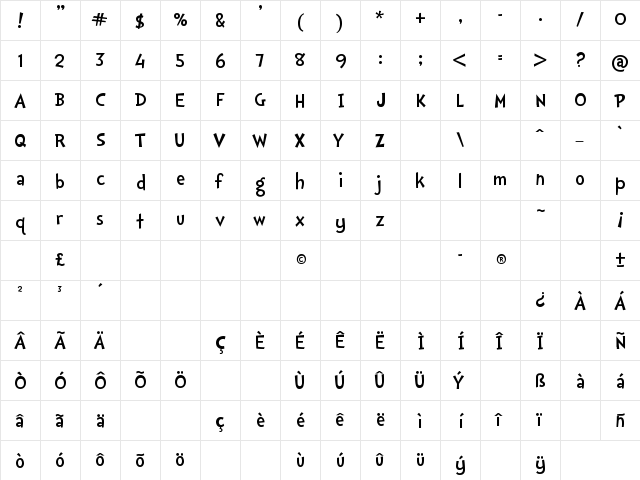 Doctor Soos Light Negreta font glyphpreview