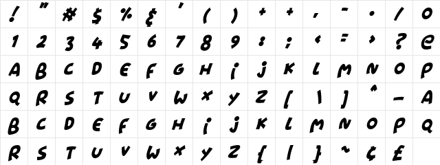 Pumpkin Soup Italic font glyphpreview