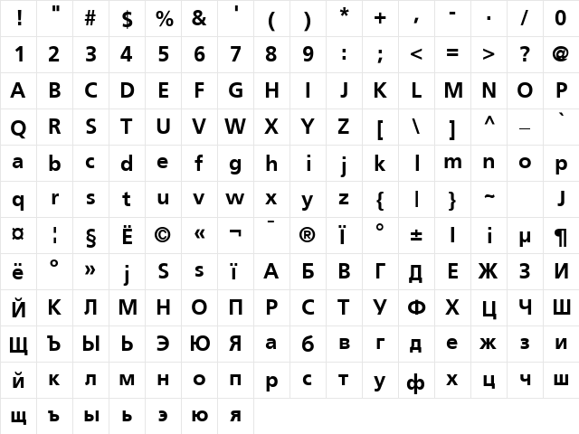 ft44 Bold font glyphpreview