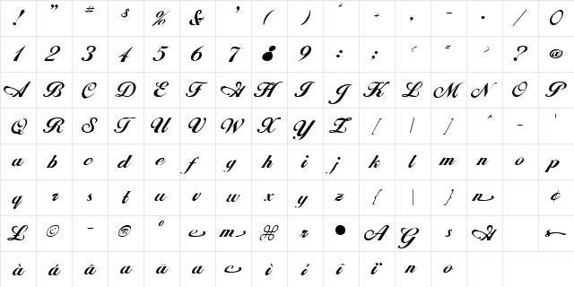 RIMBOO Regular font glyphpreview