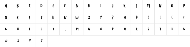 FREETAPE Regular font glyphpreview