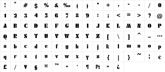 Futuri-Black-Normal Regular font glyphpreview