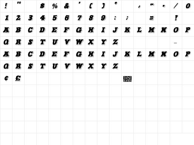 Fairbanks Italic font glyphpreview