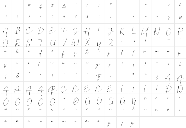 opyright (c) 2018 by Zulkhairi Lettering. All rights reserved. Italic font glyphpreview