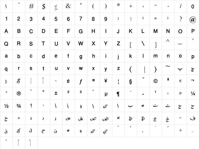 AGT Gardez2 Regular font glyphpreview