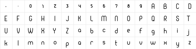 Pierce Regular font glyphpreview