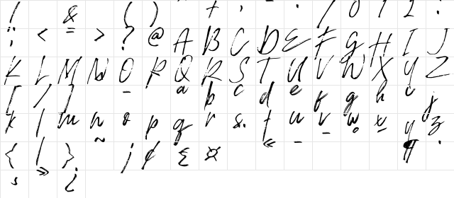 FontBlade Regular font glyphpreview