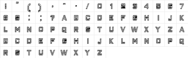 Closeness Outline Gradient Regular font glyphpreview