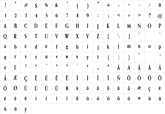 Opalone Regular font glyphpreview