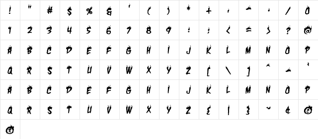 Char BB Regular font glyphpreview