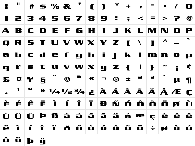 Serpentine-Bold-Bold Wd Regular font glyphpreview