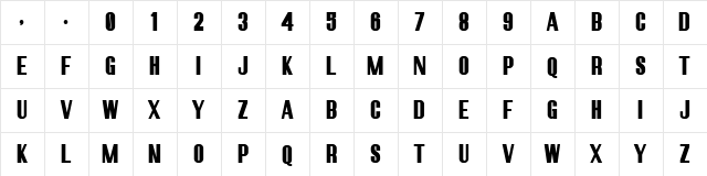 Robusta II Sans Regular font glyphpreview