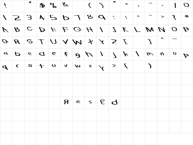 Catatonic 3 Bold font glyphpreview