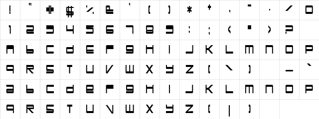 Dead Man Walking  font glyphpreview