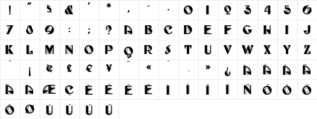 FullTiltBoogie Regular font glyphpreview