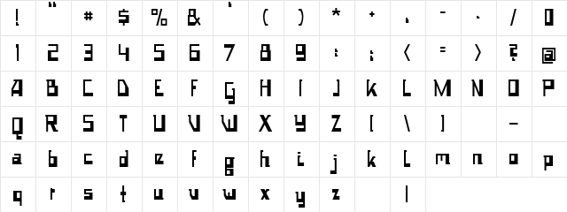 Space worm Regular font glyphpreview