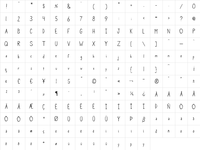 Smarty Pants Regular font glyphpreview