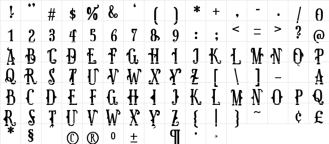 Surpal Lovely Regular font glyphpreview