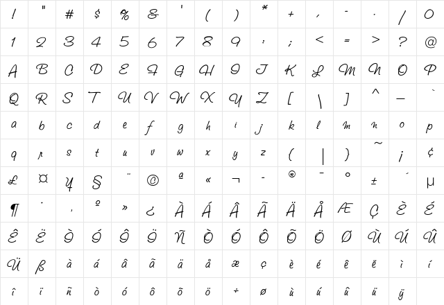 StudioScriptEF Regular font glyphpreview