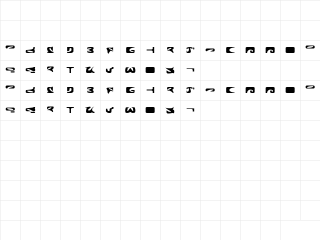 Romulus Ex Plain font glyphpreview