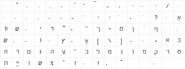 ShalomStick Regular font glyphpreview