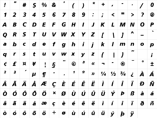 FrontPageLH Bold Italic font glyphpreview