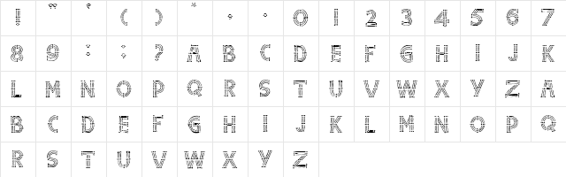 COCK TAIL Regular font glyphpreview