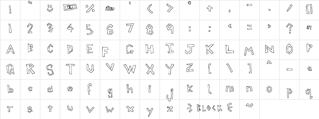 Triangular Blockage Regular font glyphpreview