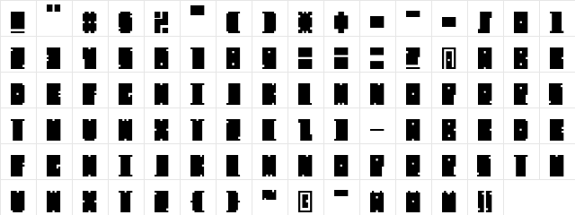 Mischstab Decibel Repulse Regular font glyphpreview
