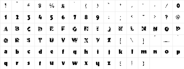 Dawn Regular font glyphpreview