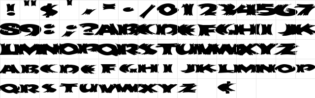ScarecrowExtended Regular font glyphpreview