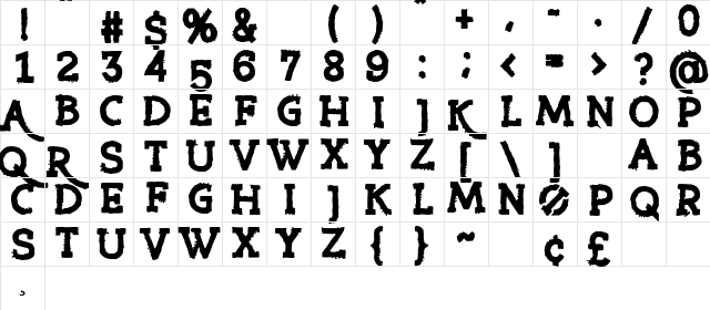 Riot Ton Regular font glyphpreview