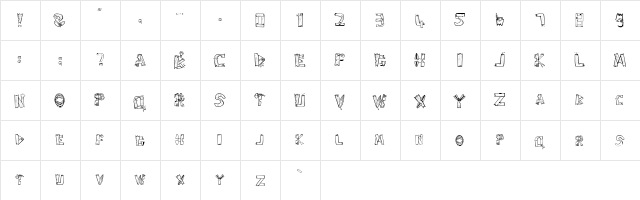 SharKbait Regular font glyphpreview