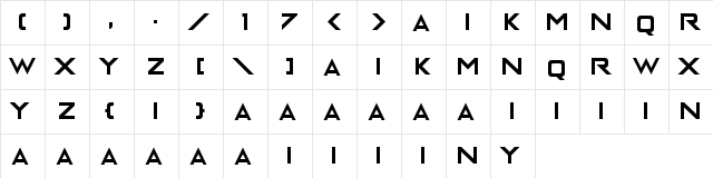 Enter The Grid Regular font glyphpreview