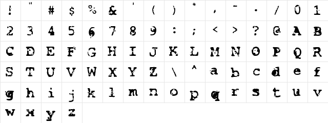 Smash Regular font glyphpreview