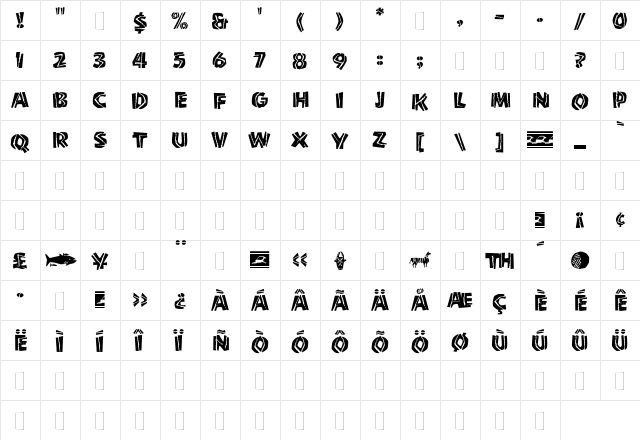 Shaman Regular font glyphpreview