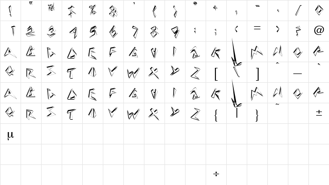 TwosieDisplayCapsSSK Regular font glyphpreview