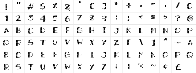 Snowy Sparkles Regular font glyphpreview