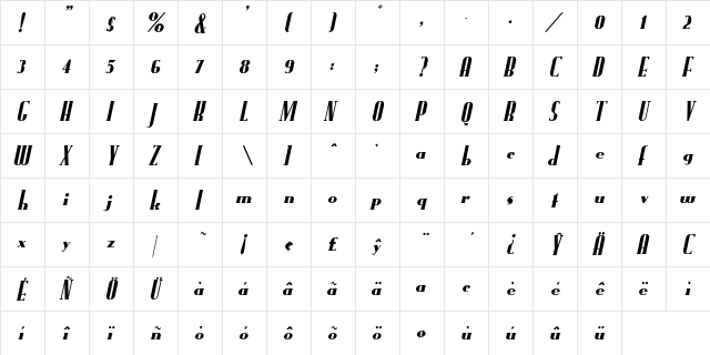 FundRunO Regular font glyphpreview