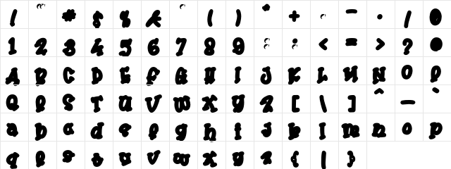 Mister Clown Cntr Regular font glyphpreview